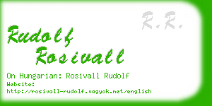 rudolf rosivall business card